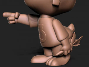 Cute bunny keychain 3D Print Model