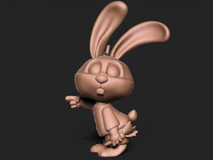 Cute bunny keychain 3D Print Model
