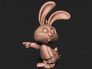 Cute bunny keychain 3D Print Model