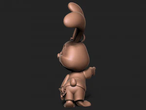 Cute bunny keychain 3D Print Model