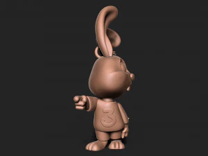 Cute bunny keychain 3D Print Model