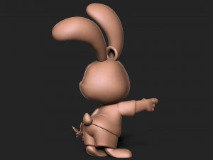 Cute bunny keychain 3D Print Model