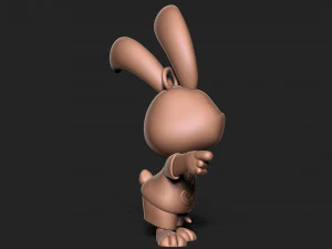 Cute bunny keychain 3D Print Model
