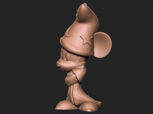 Micky Mouse Keychain Model Cetak 3D