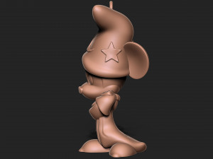 Micky Mouse Keychain Model Cetak 3D