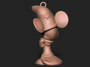 Micky Mouse Keychain Model Cetak 3D