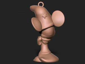 Micky Mouse Keychain 3D Print Model