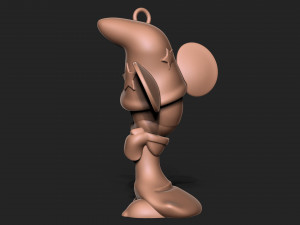 Micky Mouse Keychain Model Cetak 3D