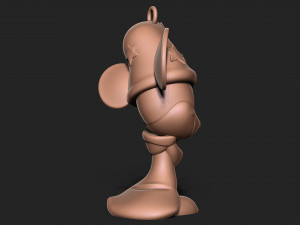 Micky Mouse Keychain Model Cetak 3D