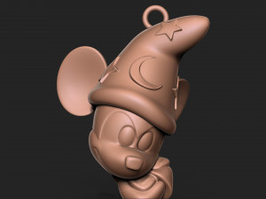 Micky Mouse Keychain Model Cetak 3D