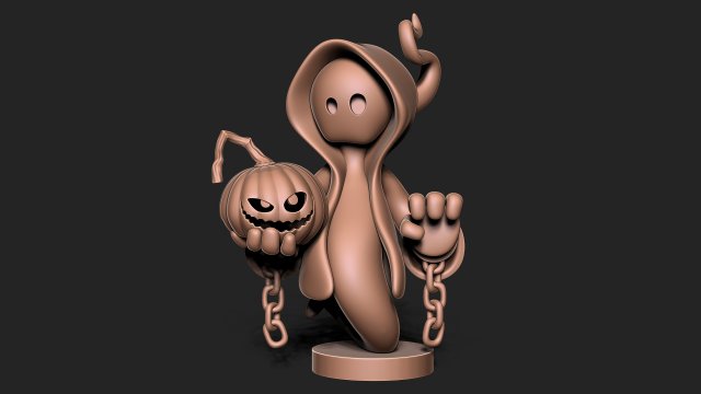 Halloween Ghost with base 3D 打印模型 .c4d .max .obj .3ds .fbx .stl .blend 