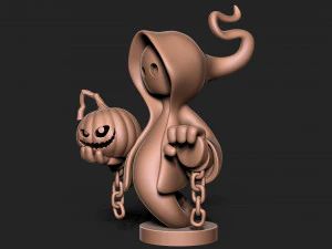 Halloween Ghost with base 3D Print Model