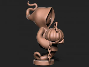Halloween Ghost with base 3D Print Model