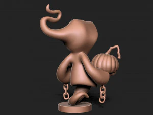 Halloween Ghost with base 3D Print Model