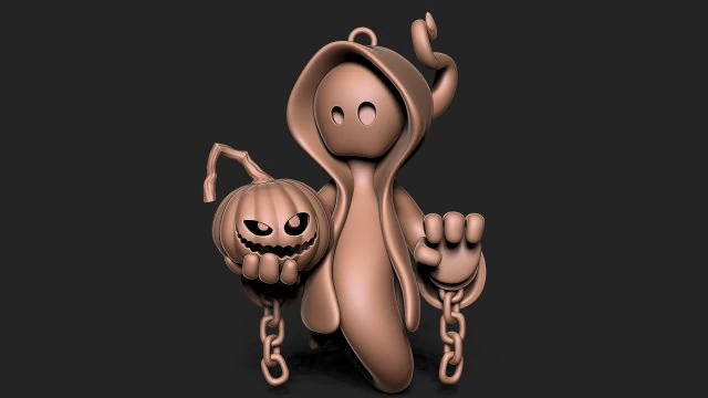 Halloween Ghost keychain 3D Print Model .c4d .max .obj .3ds .fbx .stl .blend 