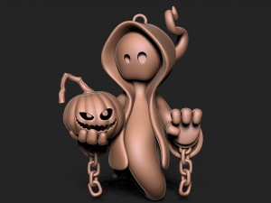 Halloween Ghost keychain 3D Print Model