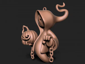 Halloween Ghost keychain 3D Print Model