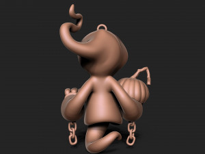 Halloween Ghost keychain 3D 打印模型