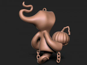 Halloween Ghost keychain 3D Print Model