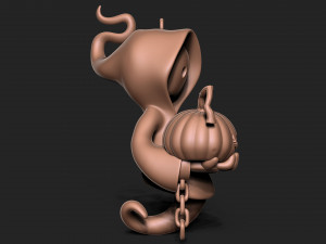 Halloween Ghost keychain 3D 打印模型