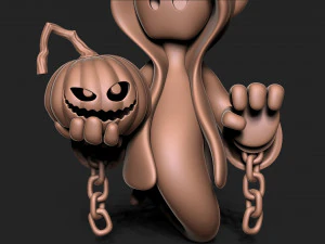 Halloween Ghost keychain 3D Print Model