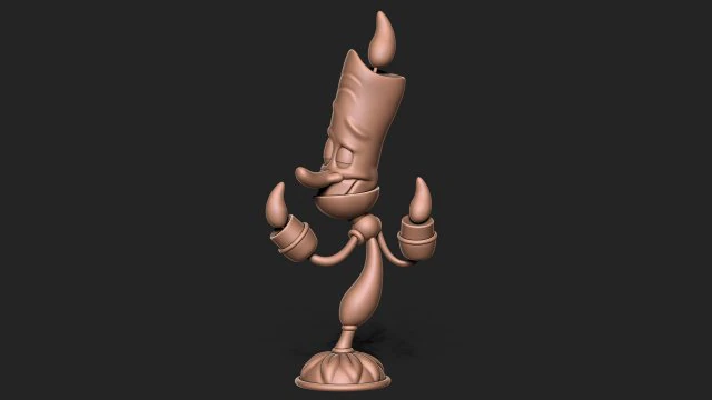 Lumiere beauty and the beast character 3D Print Model .c4d .max .obj .3ds .fbx .stl .blend 
