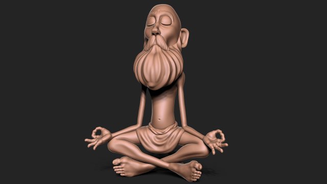Old Man 3D Принт Модель .c4d .max .obj .3ds .fbx .stl .blend 