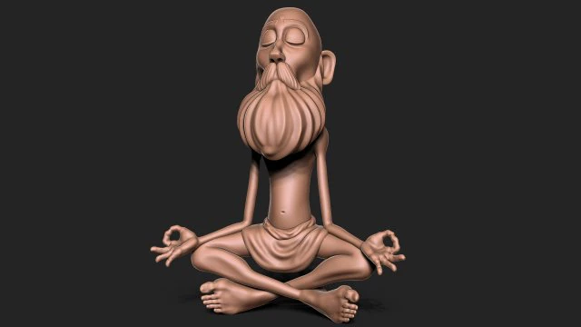 Old Man 3D Print Model .c4d .max .obj .3ds .fbx .stl .blend 