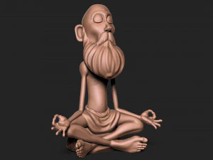 Старик с базой 3D Принт Модель