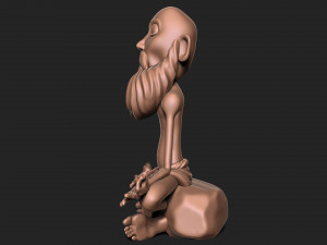 Old Man with base Modelo de impresión 3D