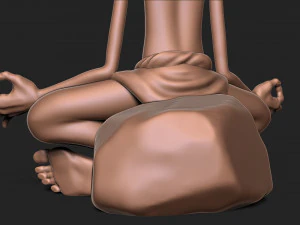 Старик с базой 3D Принт Модель