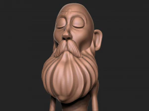 Старик с базой 3D Принт Модель