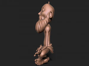 Old Man keychain 3D Print Model