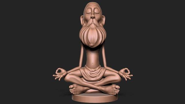 Old Man with base 2 3D Print Model .c4d .max .obj .3ds .fbx .stl .blend