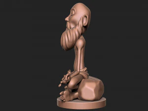 Old Man with base 2 3D Print Model