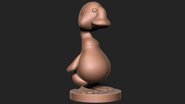 Goose duck with base 3D Print Model .c4d .max .obj .3ds .fbx .stl .blend 