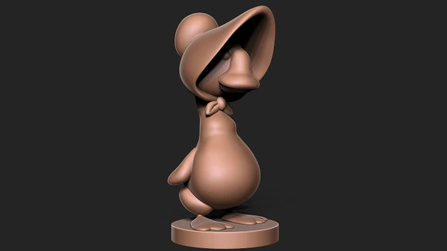 Goose bunny wearing hat 3D Print Model .c4d .max .obj .3ds .fbx .stl .blend