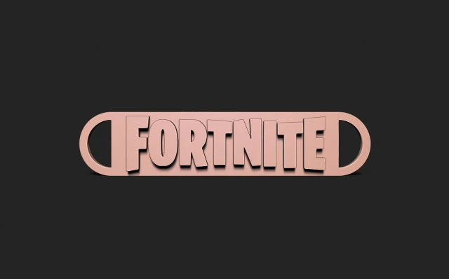 FORTNITE Logo 3D Print Model .c4d .max .obj .3ds .fbx .stl .blend 