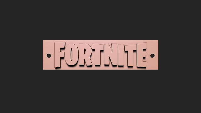 Fortnite sign Modelo de Impressão 3D .c4d .max .obj .3ds .fbx .stl .blend 