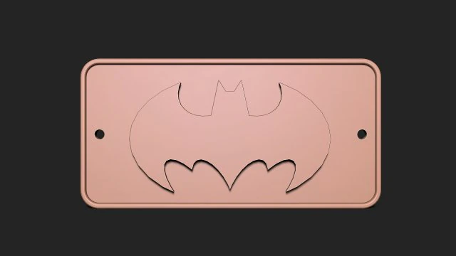 Batman Sign-Logo 3D Print Model .c4d .max .obj .3ds .fbx .stl .blend 