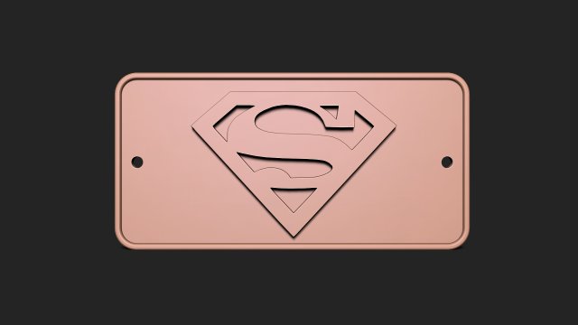 Superman logo 3D Принт Модель .c4d .max .obj .3ds .fbx .stl .blend 