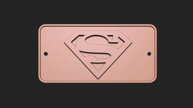 Superman logo 3D Print Model .c4d .max .obj .3ds .fbx .stl .blend 