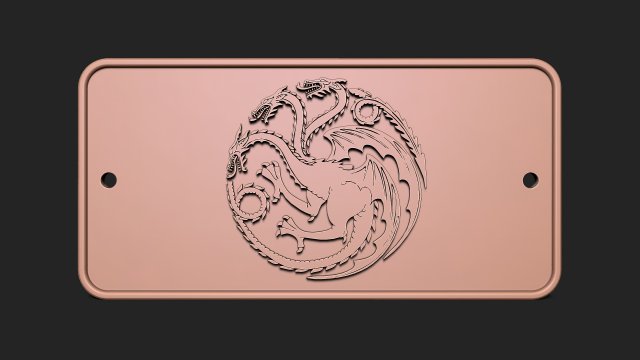 Targaryen House Game of Thrones 3Dプリントモデル .c4d .max .obj .3ds .fbx .stl .blend 