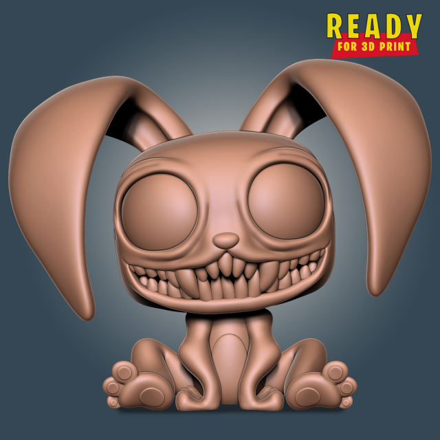 Scary Bunny 3D Принт Модель .c4d .max .obj .3ds .fbx .stl .blend 