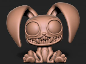 Scary Bunny 3D Print Model