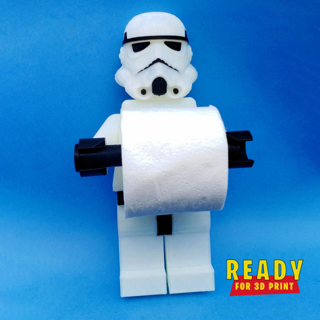 Stormtrooper helmet toilet paper holder 3D Print Model .c4d .max .obj .3ds .fbx .stl .blend 