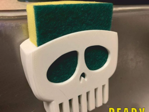 HALLOWEEN SKULL SPONGE HOLDER 3D Print Model