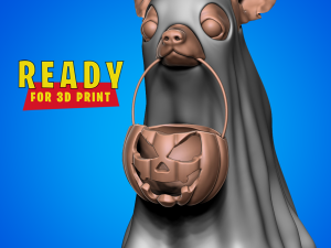 HALLOWEEN GHOST DOG 3D Print Model