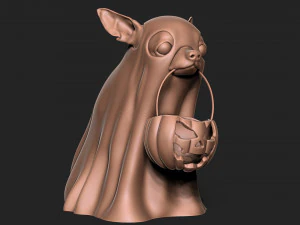 HALLOWEEN GHOST DOG 3D Print Model