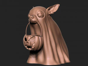 HALLOWEEN GHOST DOG 3D Print Model